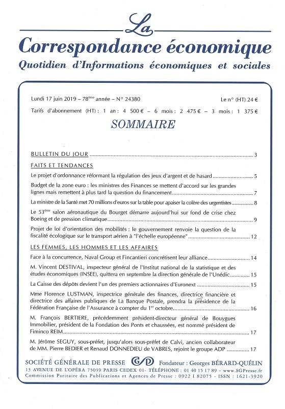 Abonnement correspondance économique