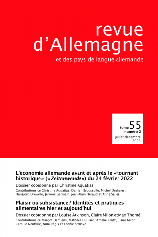 Abonnement Revue d’Allemagne et des pays de langue allemande