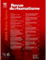 Abonnement Revue du rhumatisme