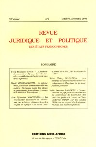 Abonnement Revue juridique et politique des états francophones
