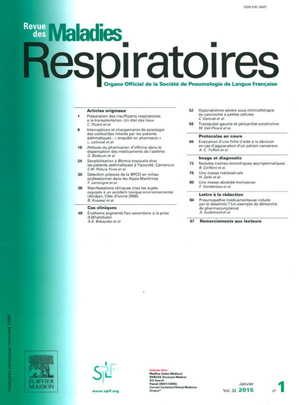 Revue des maladies respiratoires