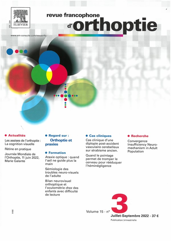 Abonnement Revue francophone d’orthoptie