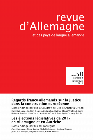 Abonnement Revue d’Allemagne et des pays de langue allemande