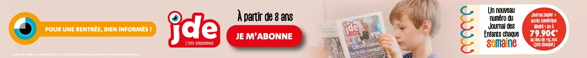 Bannière JDE rentrée FR catégorie jeunesse